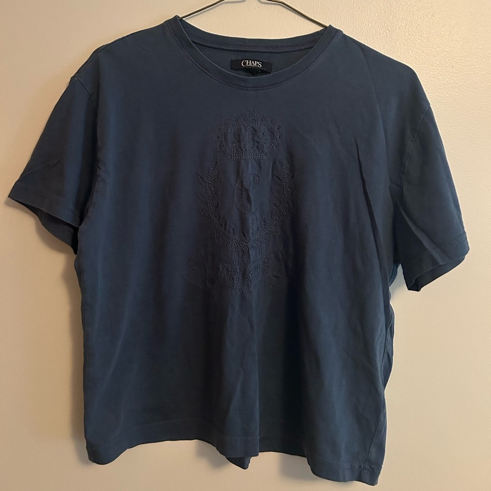 Chaps Women's Blue Short Sleeve Tee